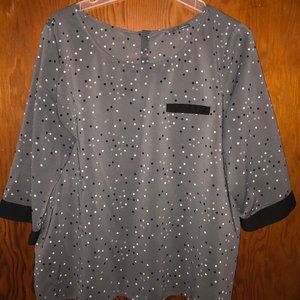 Smart Set polka dot 3/4 sleeve blouse